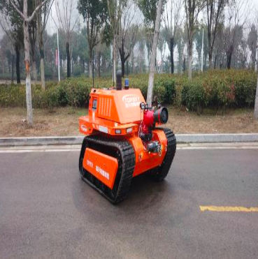 6hrs Battery Time Fire Fighting Robot For Fire Suppression Main Engine Weight 28kg