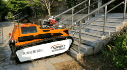 IP68 Protection Level Self-suction Fire-fighting Robot with 20.5m Maximum Operating Height and 30.3L/s Maximum Flow Rate