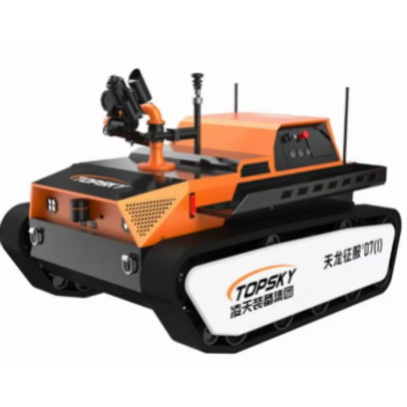 IP68 Protection Level Self-suction Fire-fighting Robot with 20.5m Maximum Operating Height and 30.3L/s Maximum Flow Rate