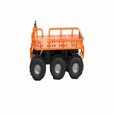 Chassi de robô sem tripulação para plataforma off-road 6X6 com rodas diferenciais com capacidade máxima de carga de 500 kg, ângulo de subida de 35° e velocidade de 13 km/h